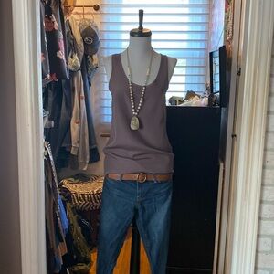 Silk like sleeveless tank